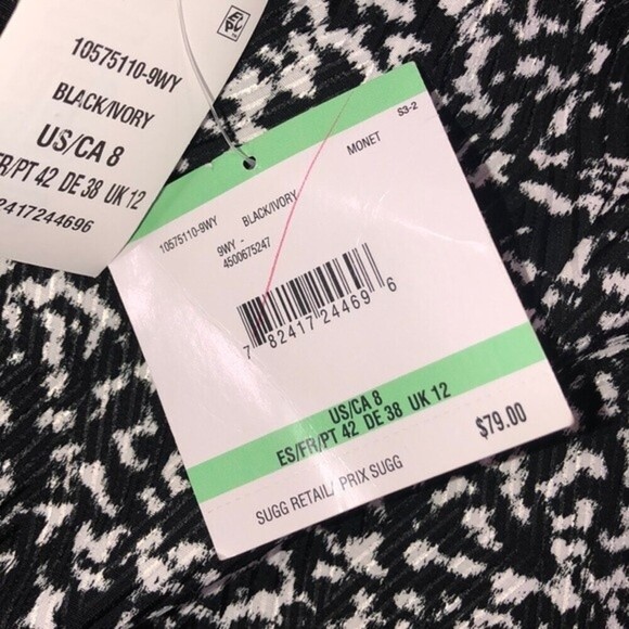 Kasper size 8 black & white pencil skirt;new w/tag - Picture 2 of 5